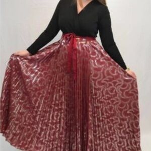 LuLaRoe Black and Red Long Sleeve Dress